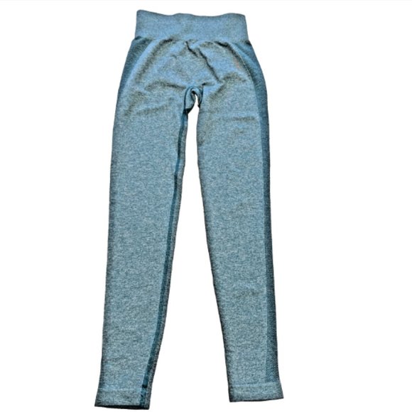 Gymshark Women Size XS Flex High Waisted Leggings Compression Turquoise Fleck - Picture 3 of 9